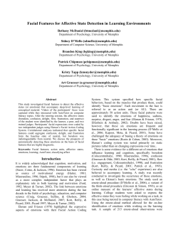 Facial Features for Affective State Detection in Learning Environments