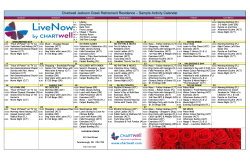 Chartwell Jackson Creek Retirement Residence &ndash; Sample Activity