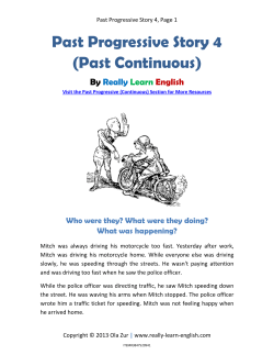 Past Progressive Story 4
