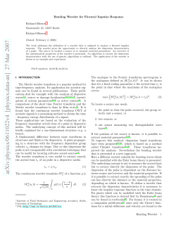 Bending Wavelet for Flexural Impulse Response