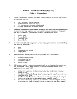 Posttest - Introduction to ICS (ICS