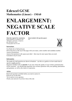 (Linear) 1MA0 ENLARGEMENT: NEGATIVE SCALE FACTOR