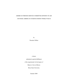 American Friends Service Committee Efforts to Aid Japanese