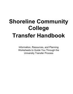 Shoreline Community College Transfer Handbook