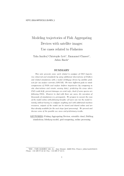 Modeling trajectories of fish aggregating devices - IRD