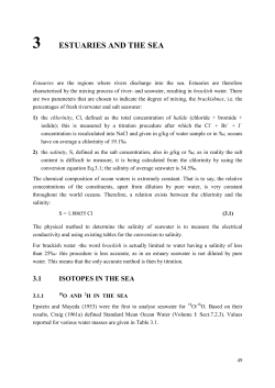 3 ESTUARIES AND THE SEA