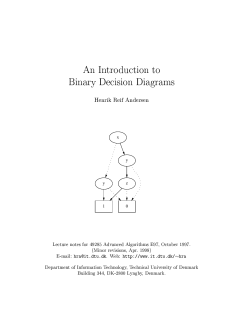 An Introduction to Binary Decision Diagrams