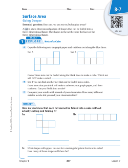 Essential question: How can you use nets to find surface