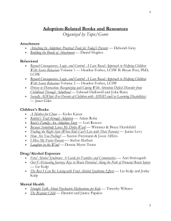 Adoption-Related Books and Resources Organized by Topic/Genre