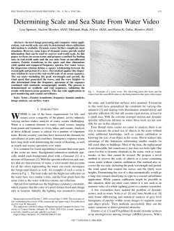 Determining Scale and Sea State From Water Video