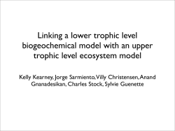 Linking a lower trophic level biogeochemical model with an upper