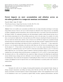 Forest impacts on snow accumulation and ablation across an