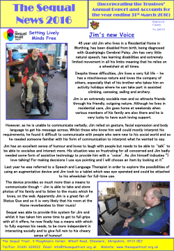 newsletter-2016 - The Sequal Trust