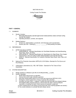 Amarr 08 3314-1 Coiling Counter Fire Shutters 03/08/2011