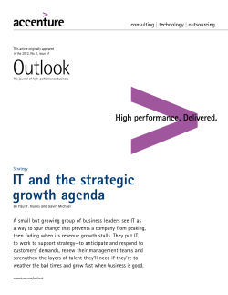 IT and the strategic growth agenda