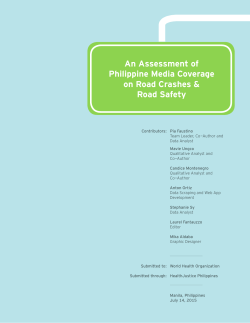 An Assessment of Philippine Media Coverage on Road Crashes