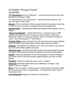 Civil Rights &ldquo;Through Pictures&rdquo; Vocabulary