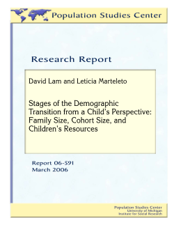 Stages of the Demographic Transition from a Child`s Perspective: