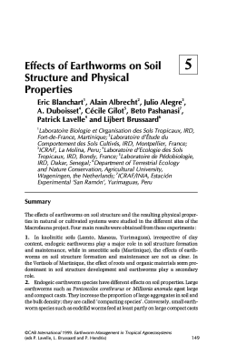 Effects of earthworms on soil structure and physical properties