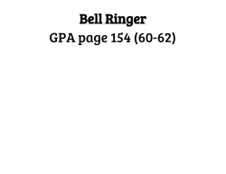 Bell Ringer GPA page 154 (60-62)