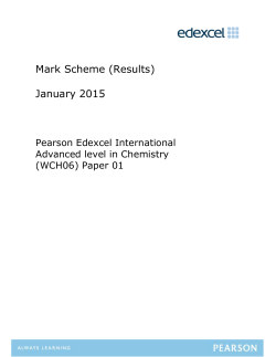 IAL Chemistry Jan 2015 Unit 6B MS