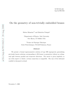 On the geometry of non-trivially embedded branes
