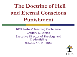 The Doctrine of Hell and Eternal Conscious Punishment