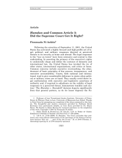 Hamdan and Common Article 3: Did the Supreme Court Get It Right?