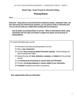 Photosynthesis