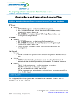 Conductors and Insulators Lesson Plan
