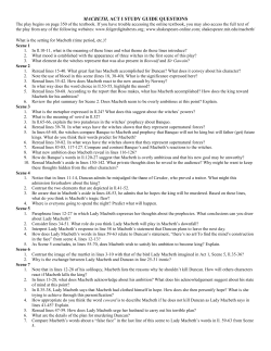 macbeth, act i study guide questions