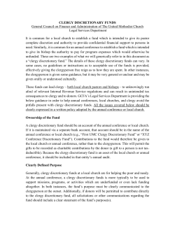 Clergy Discretionary Fund