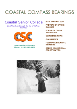 Newsletter - Coastal Senior College