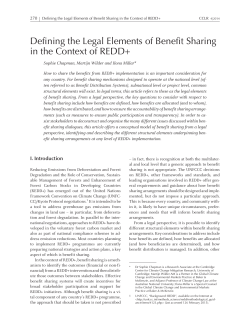 Defining the Legal Elements of Benefit Sharing in the