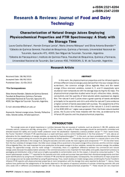 Characterization of Natural Orange Juices Employing