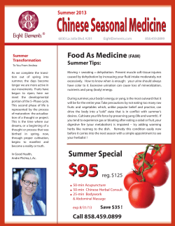 Chinese Seasonal Medicine