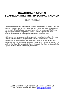 rewriting history: scapegoating the episcopal church