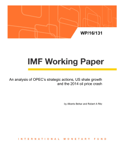 An analysis of OPEC`s strategic actions, US shale growth