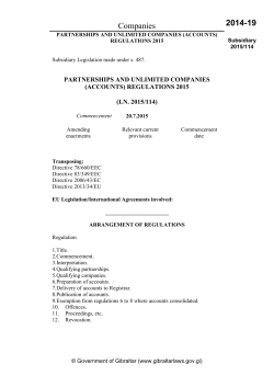2014-19 - Laws of Gibraltar