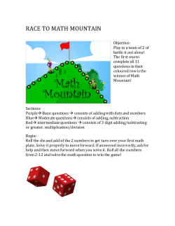RACE TO MATH MOUNTAIN