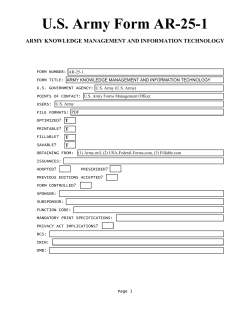 US Army Form AR-25-1