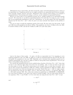 Exponential Growth and Decay