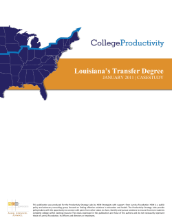 Louisiana`s Transfer Degree