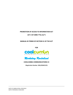 PAIA Manual - Coolcumba Communications