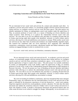 Occupying Social Work - Journal of Critical Anti