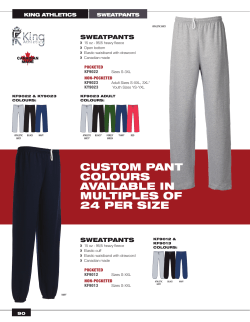 custom pant colours available in multiples of 24 per size
