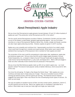 About Pennsylvania`s Apple Industry