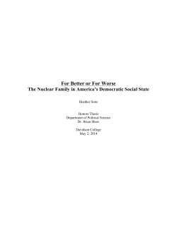 For Better or For Worse: The Nuclear Family in America`s