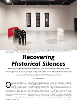 Lonnie Hutchinson in World Sculpture News