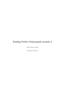 Finding Perfect Polynomials modulo 2